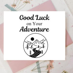 GOOD LUCK Good Luck With Your New Adventure Sentimental Square