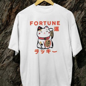 Maneki Neko Fortune Lucky Cat Japanese Ramen T Shirt Best Seller Funny Movie Gift Music Meme Top Tee