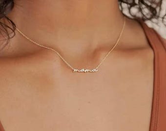 Mama necklace - mum gift necklace - gift for mum - gift for mother - gold mama necklace - mom necklace gift
