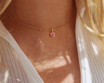 stainless steel birthstone constellation necklace - 12 month pendant necklaces - birthstone necklace - personalized necklace - birthday gift