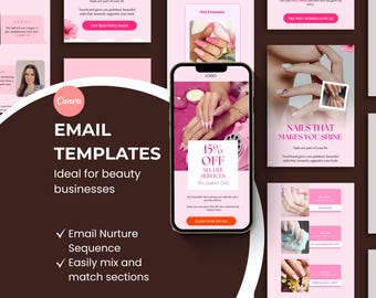 Nail Salon Email Template for Beauty Brands Email Marketing Template Salon Email Marketing Template Email Newsletter Campaign