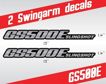 Set di adesivi per forcellone Slingshot GS500E - Compatibilità: Suzuki GS 500