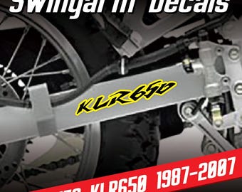 Adesivi per forcellone grafico KLR 650 per Kawasaki KLR - giallo