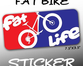 Adesivo per paraurti auto Fat Bike Fat Life Vélo Neige MTB