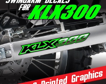 KLX300 Graphics Swingarm decals stickers fits Kawasaki KLX 300 300L Green or Blue