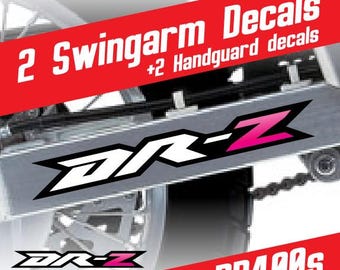 Adesivi decalcomanie DRZ 400 rosa per forcellone Suzuki DRZ400 DRZ-400 grafica