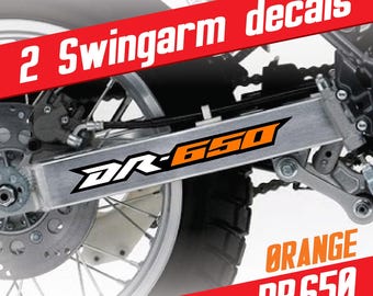 DR650 graphic Swingarm decals stickers set Orange fits Suzuki DR-650