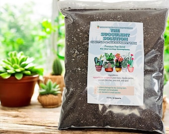 1 GAL | Cactus and Succulent Potting Mix| Peat Pumice Lava Rock | Aloe Echeveria Jade
