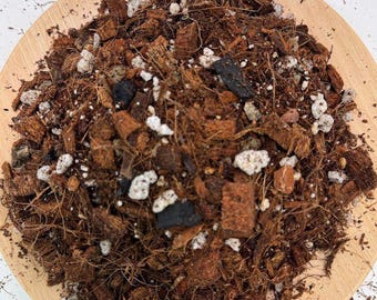 1 Gallon | Chunky Hoya and Aroid Potting Mix | Peat-Free With Coco Coir Pumice Chunky Perlite Charcoal and Bark Chips