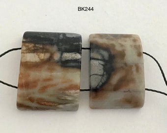 Picasso Marble Beads - 2 beads