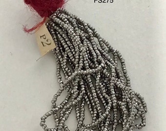 RARE - Antique Metal Cut Steel Micro Beads Size 2 - Silver