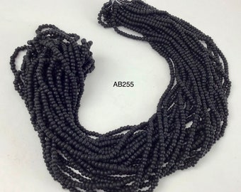 Czech Seed Beads - Black Matte