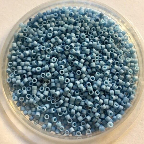 AIKO Precision Cylinder Beads - Light Cornflower Blue Matte - 1617F