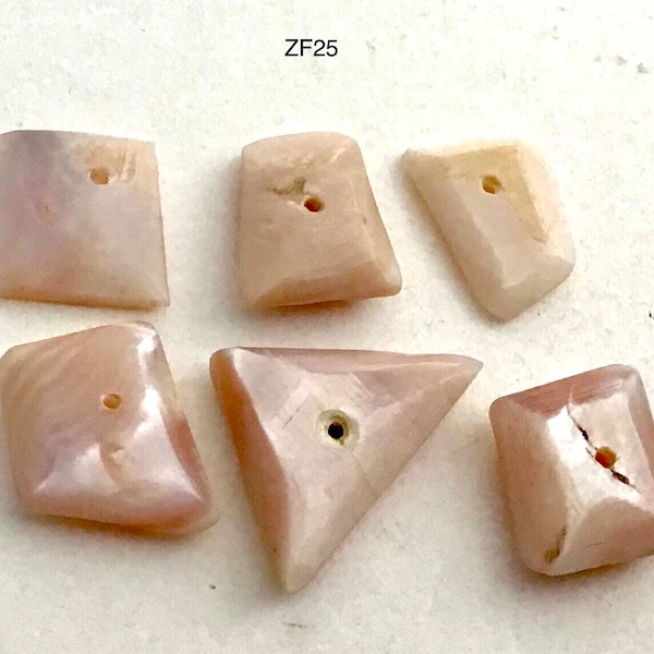 Vintage Zuni Shards - 6 Shell Pieces