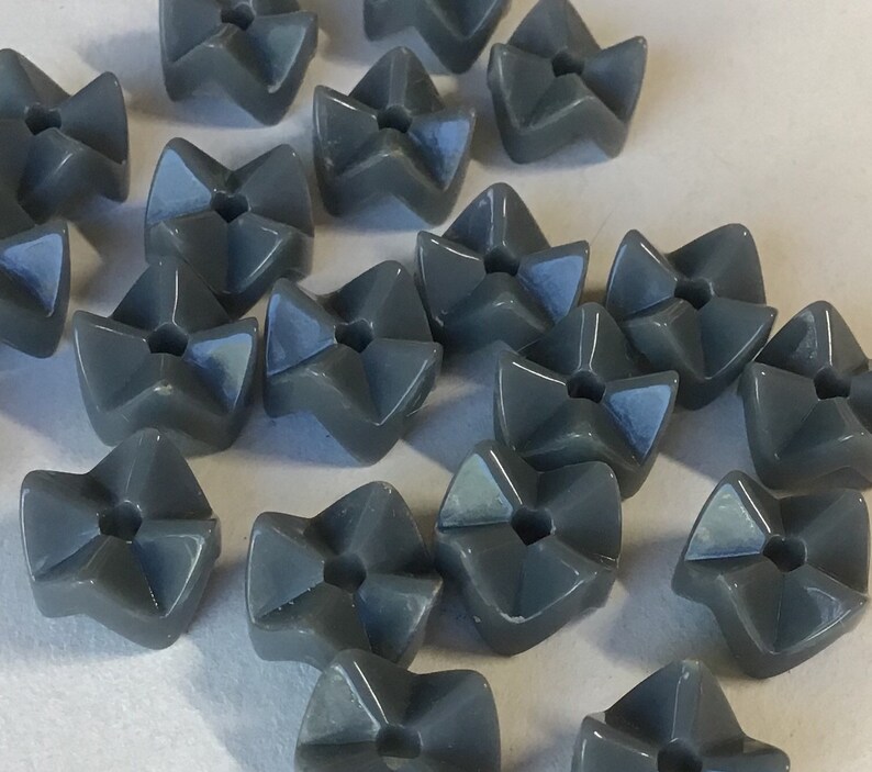 Vintage Plastic Interlocking Snake Bead Dark Gray 20 Beads Etsy