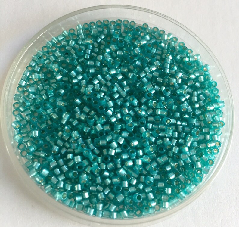 AIKO Precision Cylinder Beads Turquoise Opal Silver Lined Perma Finish # PF2104