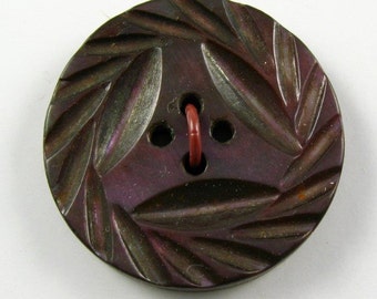 SALE Vintage 41mm Carved Shell Mother of Pearl Flower Button - Etsy