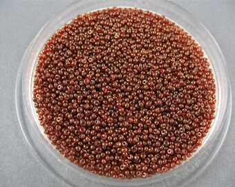 Vintage Italian Micro Seed Beads - Copper Luster