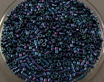 TOHO 11/0 Treasure Cylinder  Beads -   Blue Iris Metallic Matte