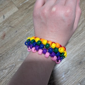 Rainbow Kandi cuff