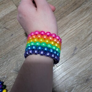 Rainbow Kandi cuff