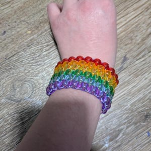 Rainbow Kandi cuff
