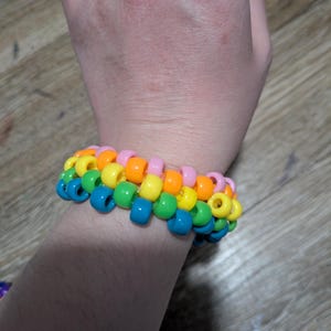 Rainbow Kandi cuff