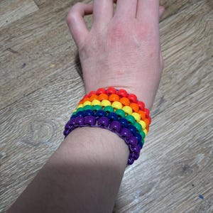 Rainbow Kandi cuff