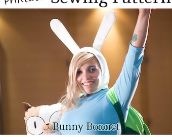 Molde de costura para capuz de coelho: Cosplay de Fionna Hora de Aventura (tutorial em PDF com vídeo)