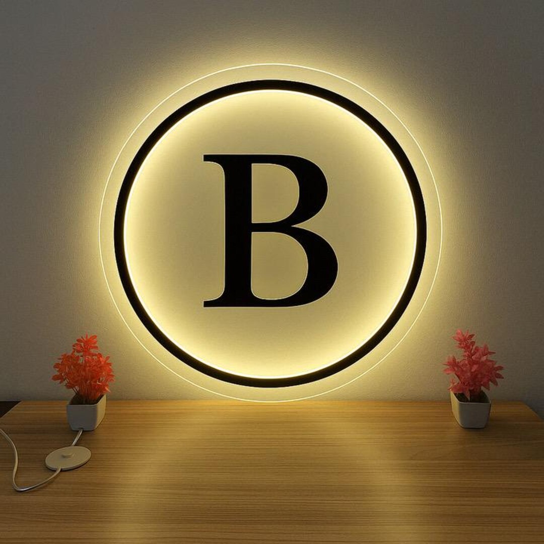 Custom LED Logo Sign, Personalized Light up Business Logo Wall Sign ...