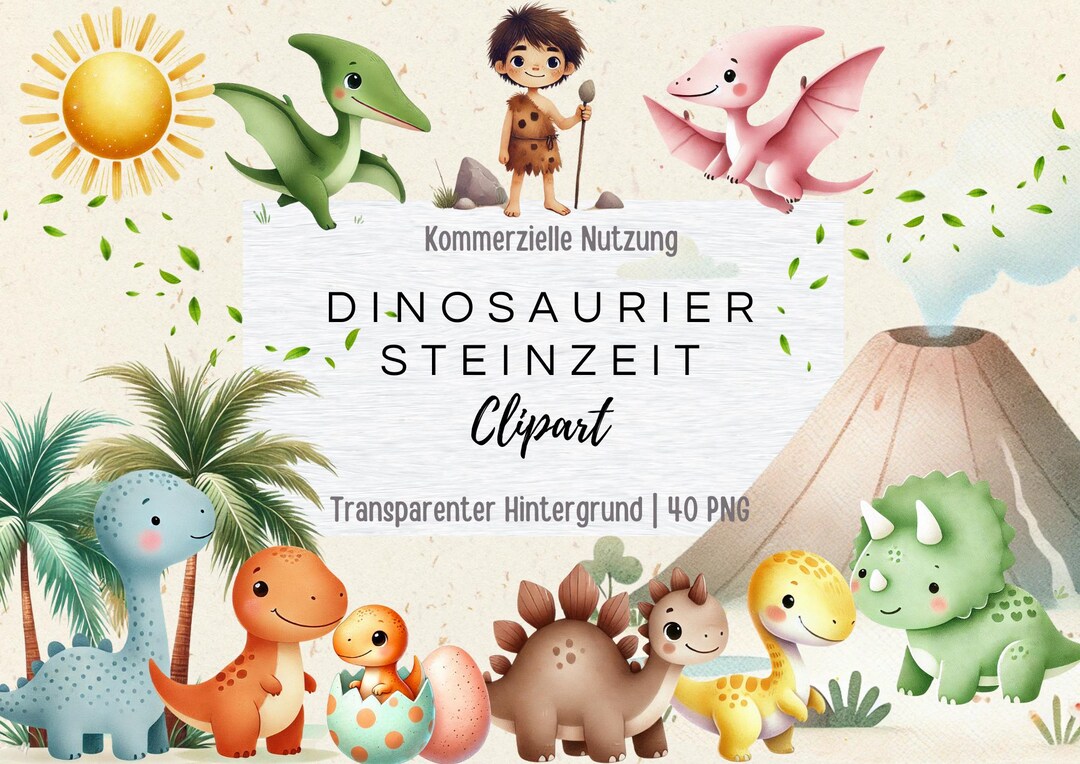 Watercolor Dinosaurs Clipart, Neutral Baby Boy Girl Clip Art, Dino ...