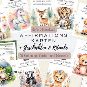 30 Kinder Affirmationskarten | Mutmachkarten | Geburtstag | Ermutigung | Selbstliebe | Geschenk | Achtsamkeitskarten | Geschichten | Rituale