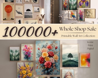 ALL IN ONE - 100000+ Printable Wall Art Bundle, 20 Unique Digital Wall Art Styles, Digital Wall Art Set, High-Quality Instant Download