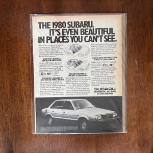 1980 - Subaru Car Ad - Original Vintage Collectible