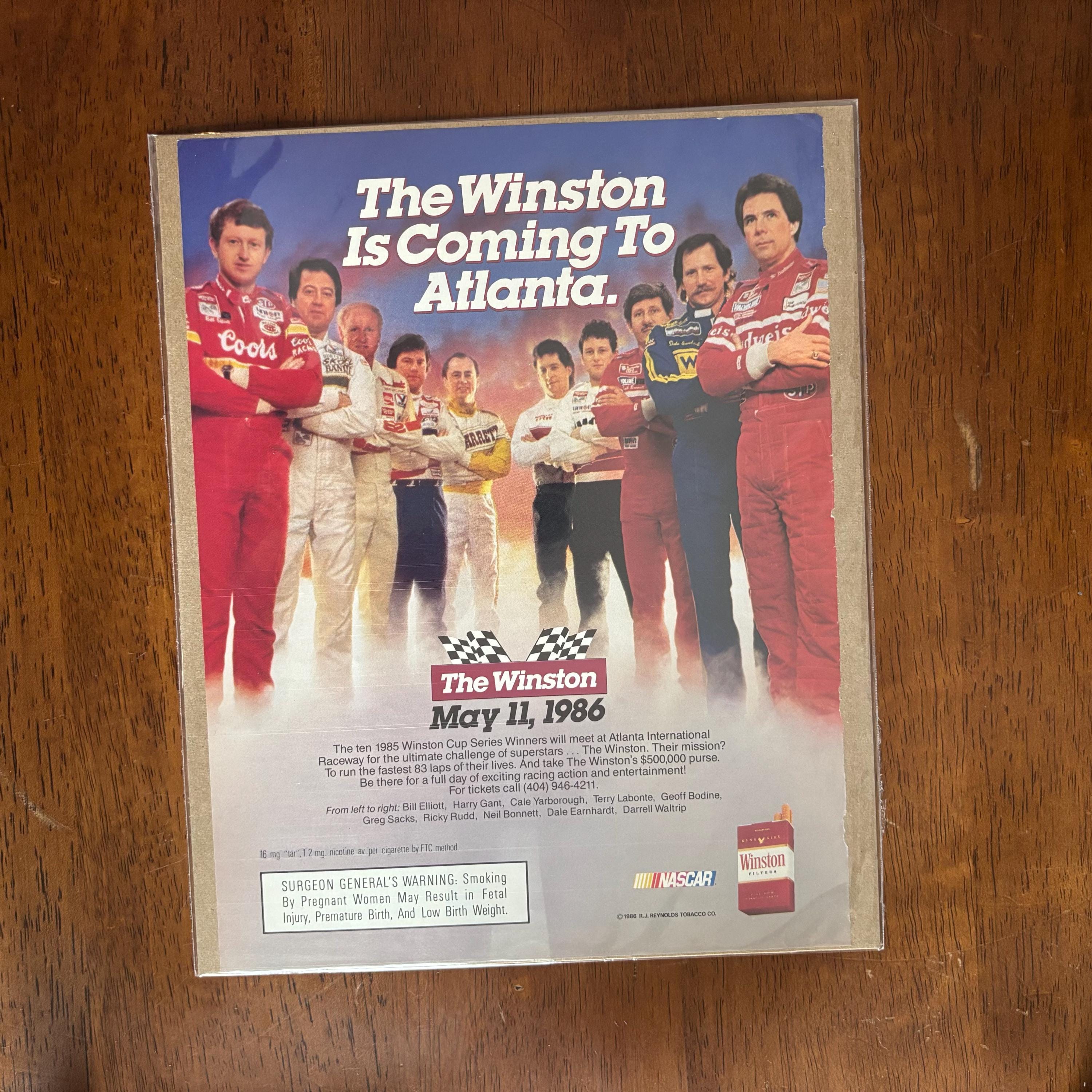 1986 - Winston / NASCAR Ad - Original Vintage Collectible - Etsy
