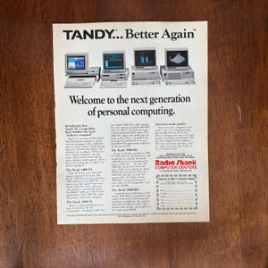 1986 - Radio Shack / Tandy Computers - Original Vintage Sammlerstück