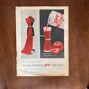 1957 - Libby&#39;s Tomato Juice Ad - Original Vintage Collectible