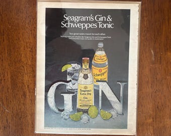 1981 - Seagrams Gin Ad - Original Vintage Collectible