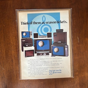 1988 - Emerson TV Electronics Ad - NY Mets Baseball - Original Vintage Collectible image 1