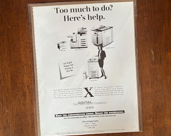 1999 - Xerox Copy Machine Ad - Original Vintage Collectible