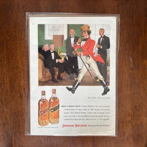 1953 - Advertentie Johnnie Walker Scotch Whisky - Origineel vintage verzamelobject afbeelding 1