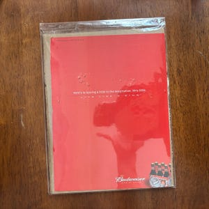 2002 - Budweiser Beer Ad - Original y2k Collectible