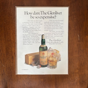 1982 - Glenlivet Scotch Whisky Ad - Original Vintage Collectible