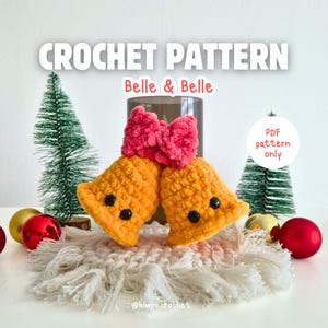 Belle & Belle | PDF Crochet Pattern | Beginner Friendly | Cute Christmas Bells Amigurumi | Glocken Häkelanleitung | Weihnachten häkeln