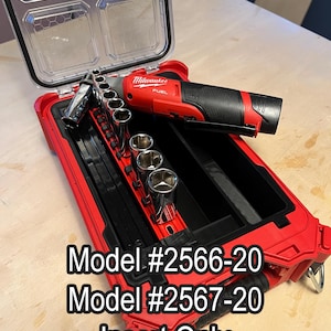 Milwaukee M12 Fuel Ratchet Packout Insert - Semi-Hollow | Fits Both 3/8&quot; & 1/4&quot;