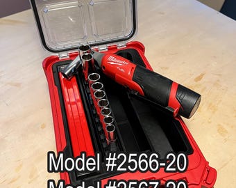 Milwaukee M12 Fuel Ratchet Packout Insert - Three Compartment | Fits Both 3/8" & 1/4"