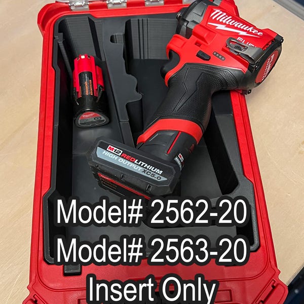 Milwaukee M12 Stubby Gen2 Impact 3/8" & 1/2" Packout Insert | Model #2562-20 / #2563-20