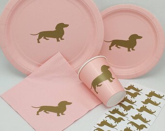 dachshund paper plates