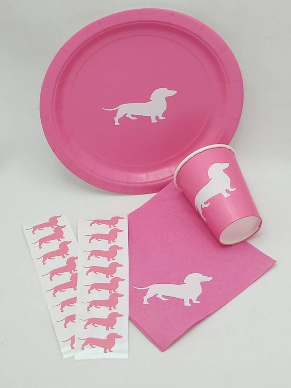 dachshund paper plates