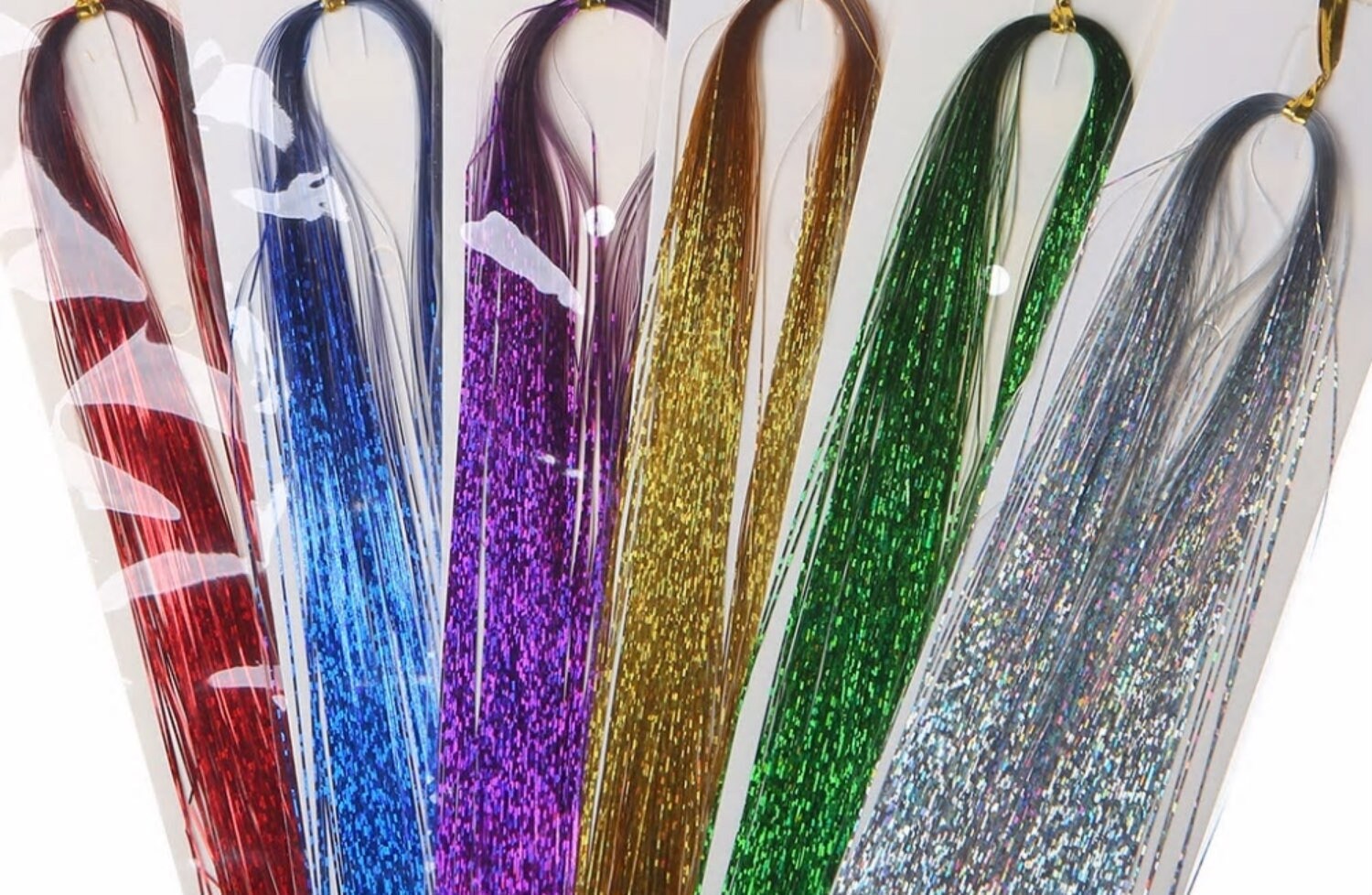 Sparkle Hair Tinsel 10 piezas a 36 pulgadas Festival Etsy España